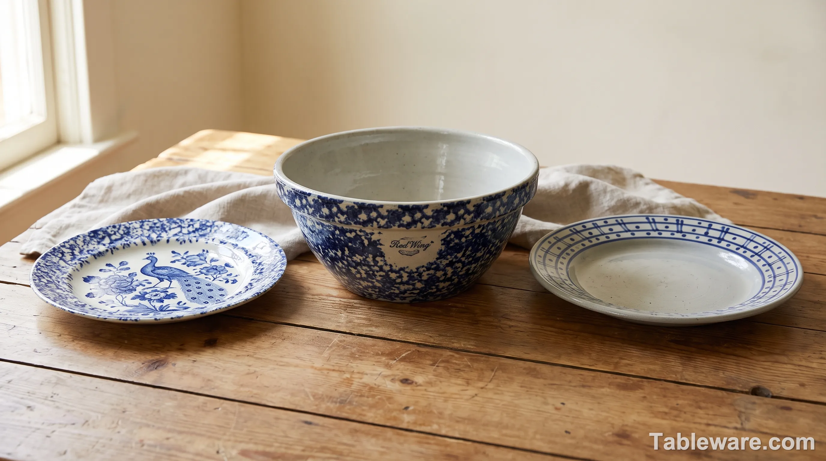Spatterware, Spongeware, Stickware: A 3-Pattern Folk-Pottery Identification Guide